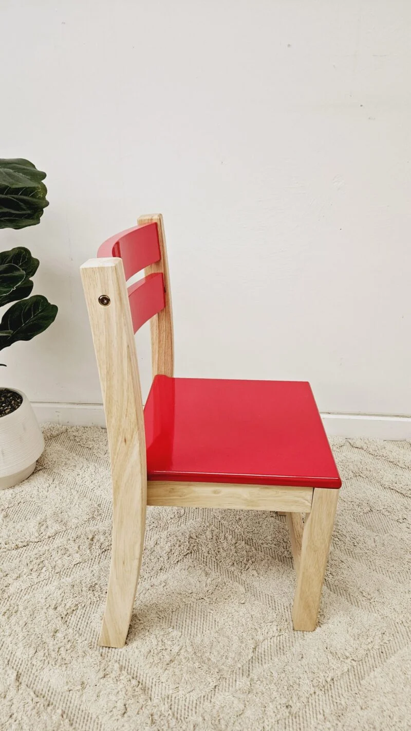 Red Seat stacking chairs - Set of 2 - Image 4