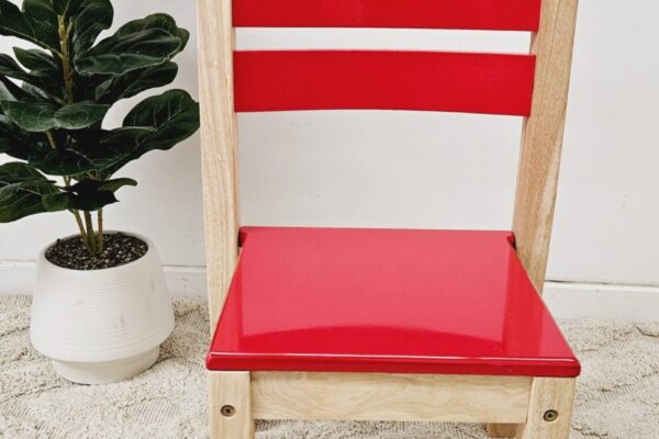 Red Seat stacking chairs - Set of 2