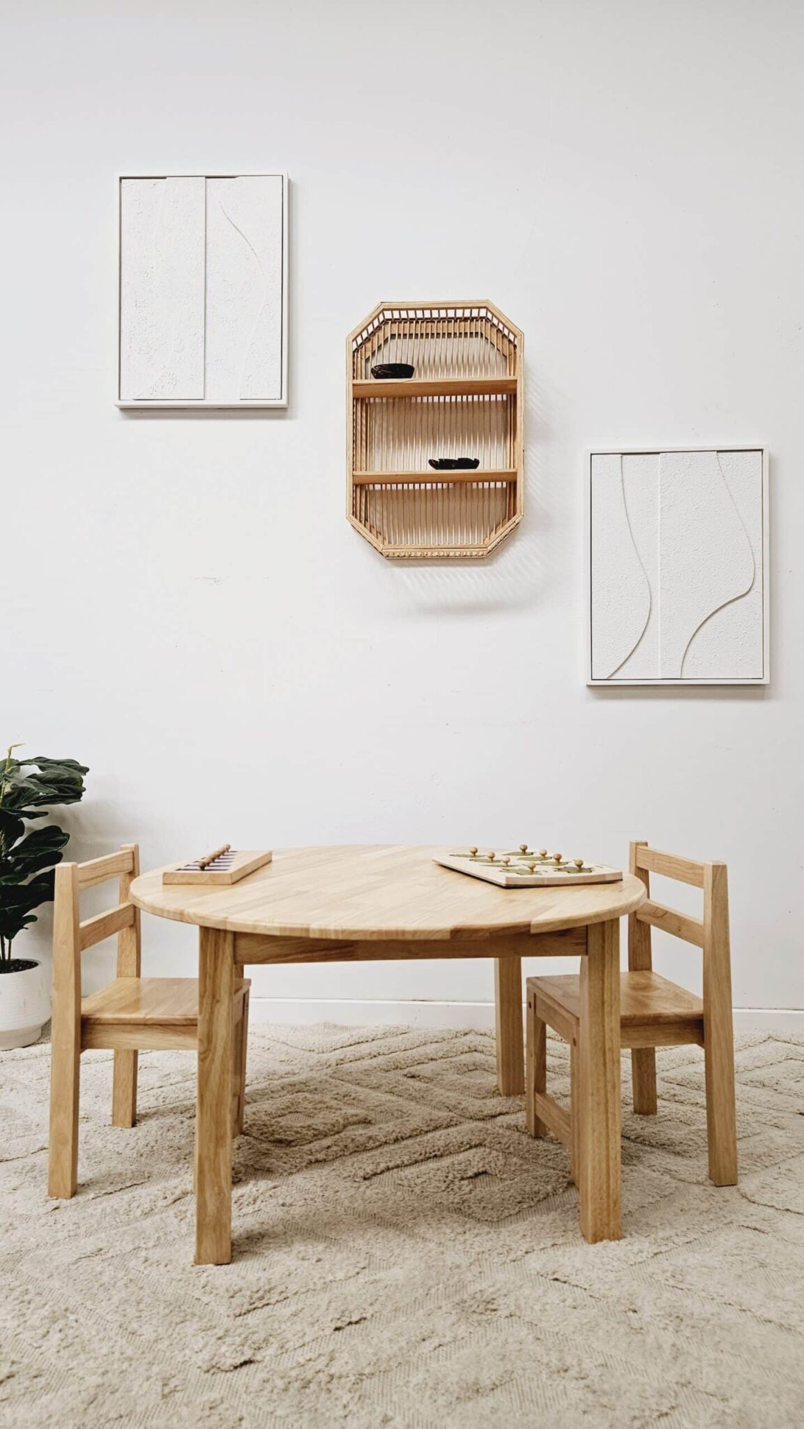 Large Round Table with 2 Standard Chairs - Image 2