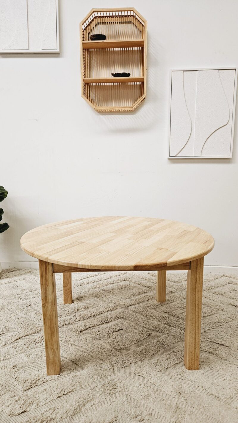 Round Table 90cm - Rubber Wood - Image 2