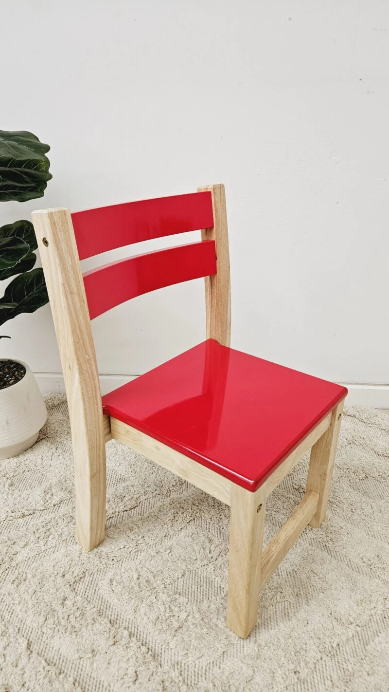 Red Seat stacking chairs - Set of 2 - Image 3