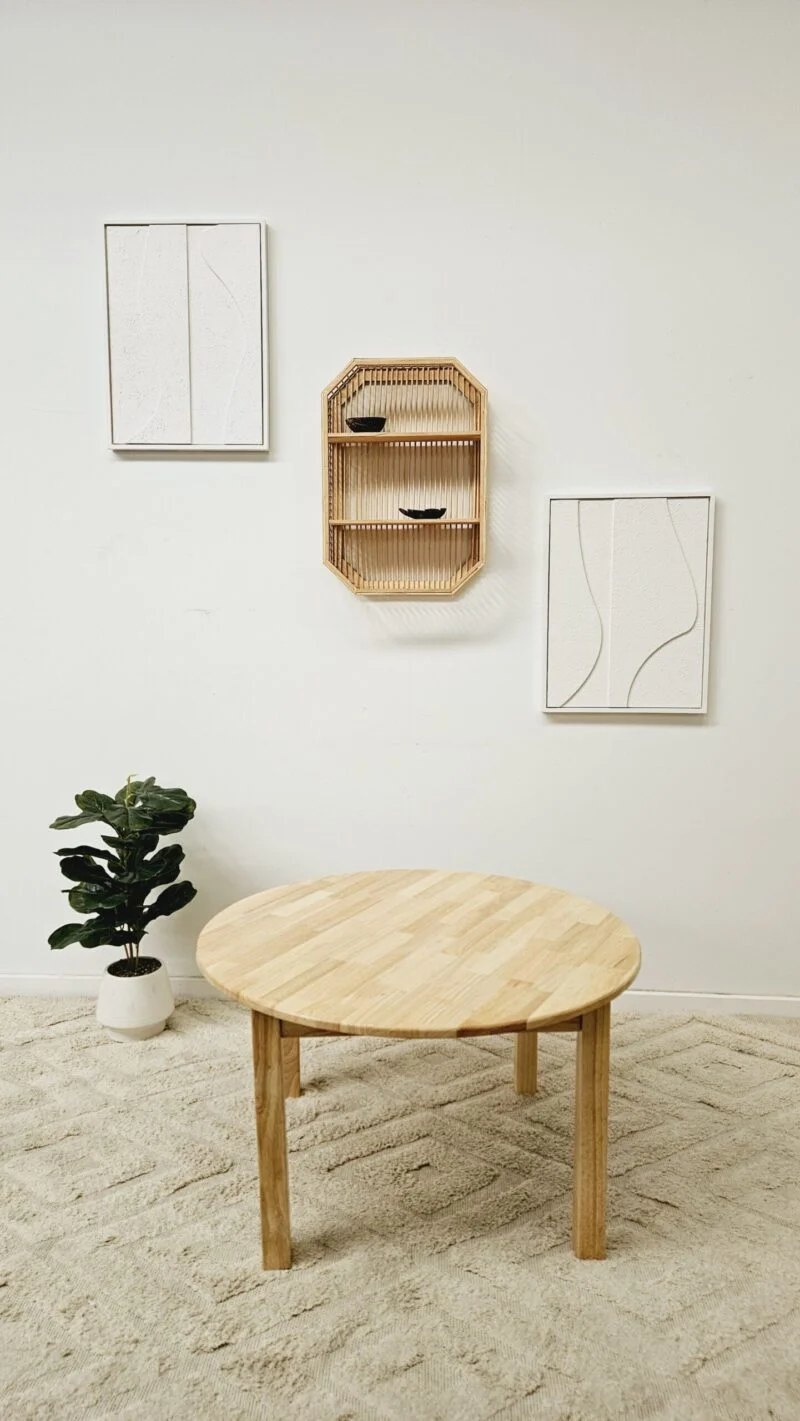 Round Table 90cm - Rubber Wood - Image 4