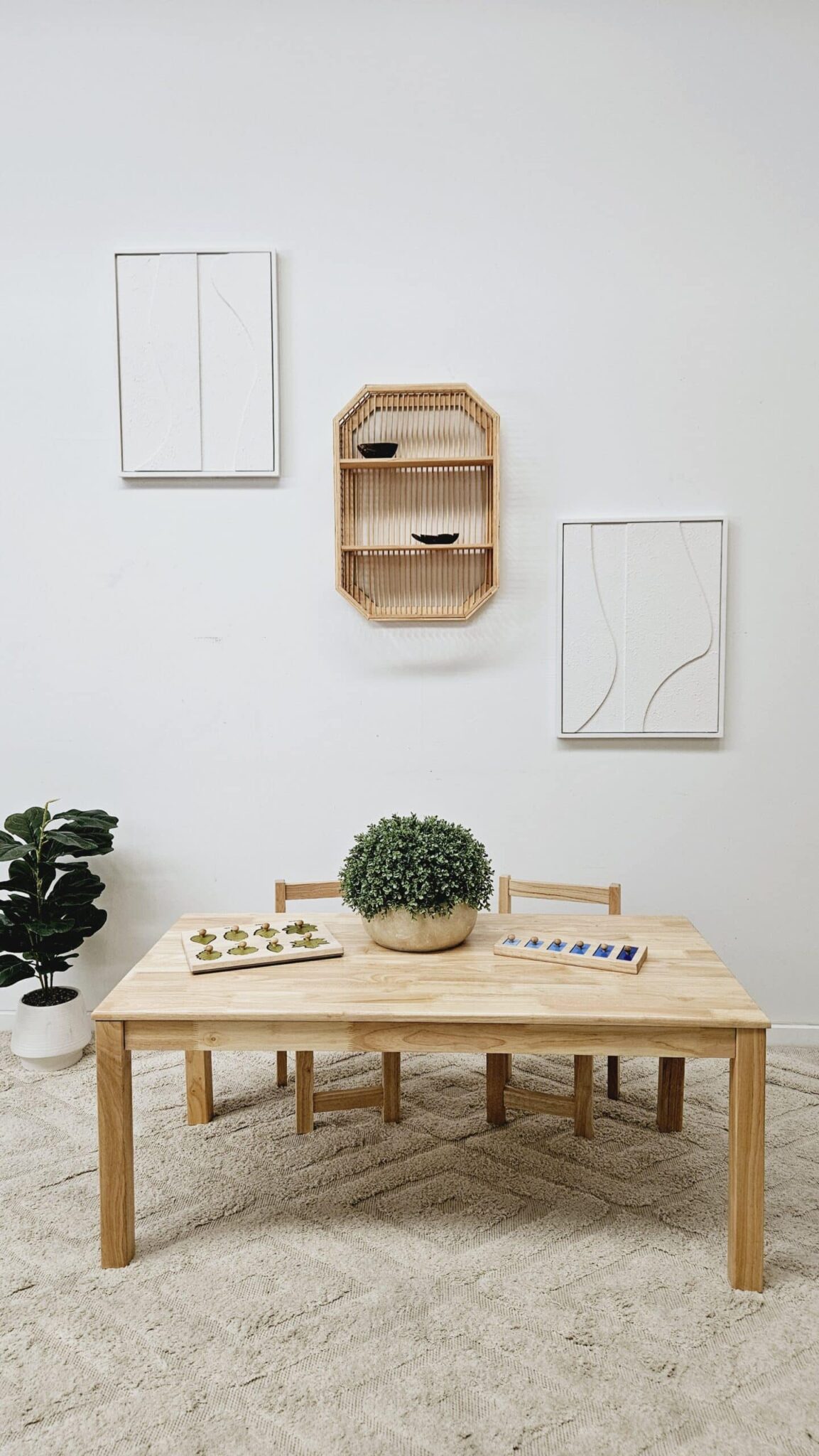 Solid Rectangular Table with 2 Standard Chairs - Image 4