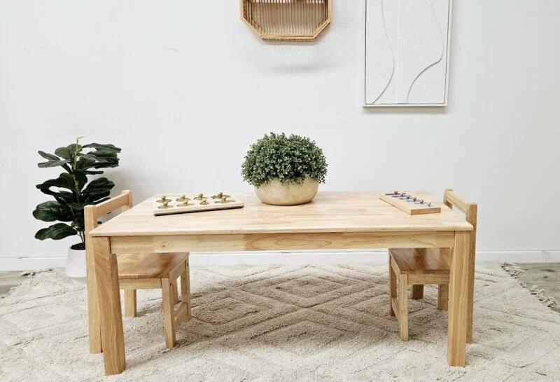 Solid Rectangular Table with 2 Standard Chairs - Image 5