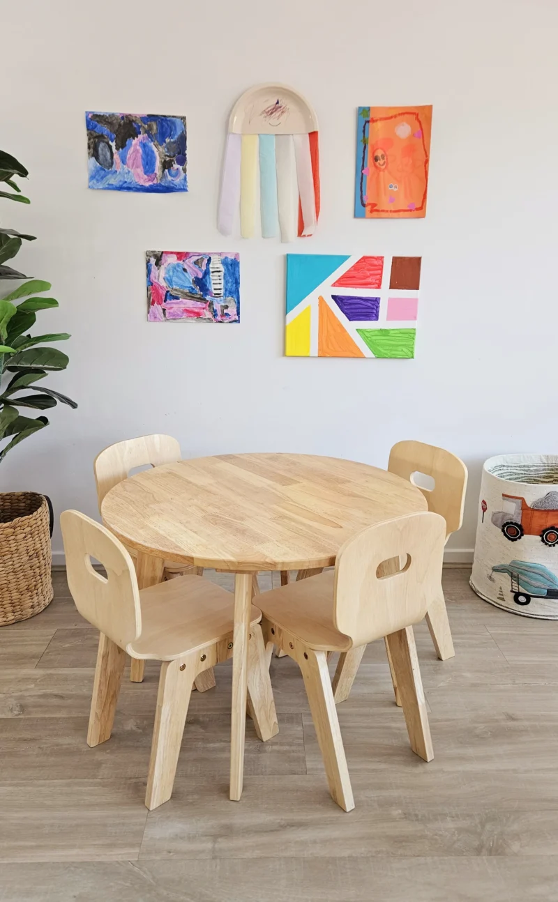 Danish Round Table and 4 Chairs - Image 4