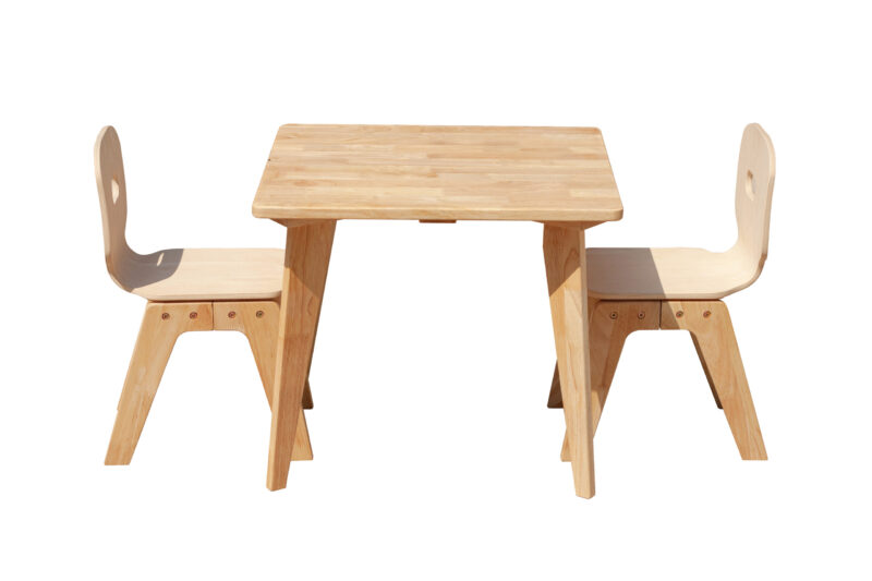 Danish Square Table and 2 Chairs - Image 6