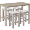 White xanvas view of sturdy table set