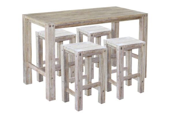 White xanvas view of sturdy table set
