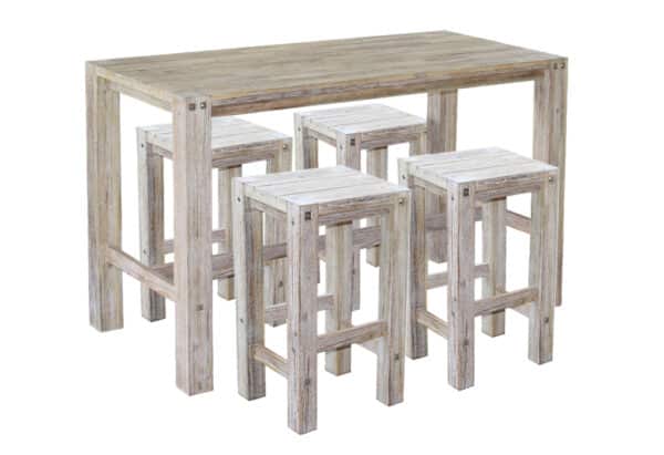 White xanvas view of sturdy table set