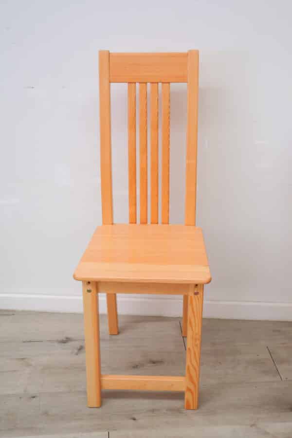 Slatted Back Wooden Chair SKU 1073 Front 3