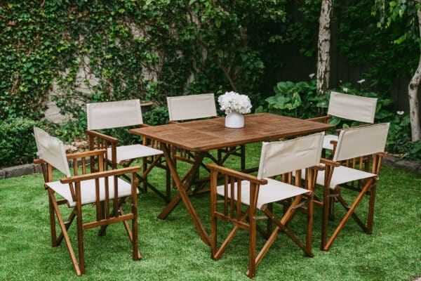 The Outback Retreat 7-Piece Acacia Wood Outdoor Dining Set