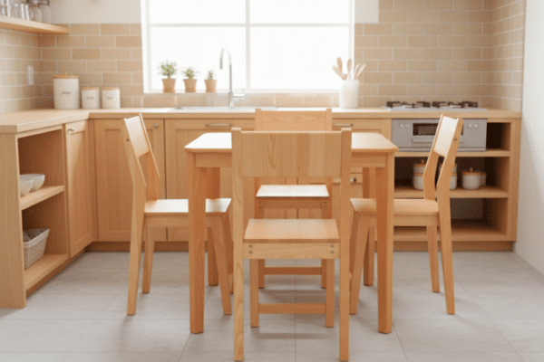 Jacob Square Dining Table. and 4 Quinn Chairs