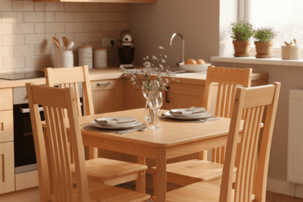 Jacob Square Dining Table and 4 Manor Chairs