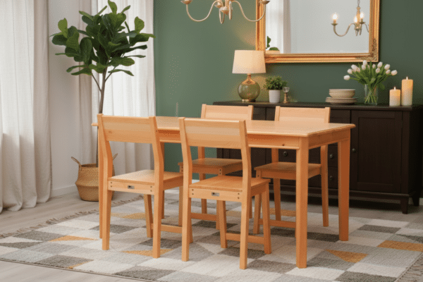 Grange Dining table and 4 Quinn Dining chairs