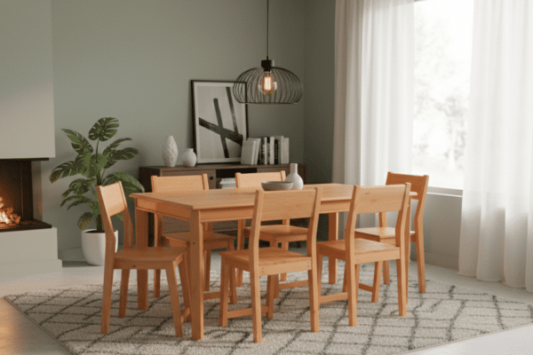 Grange Dining table and 6 Quinn Dining chairs