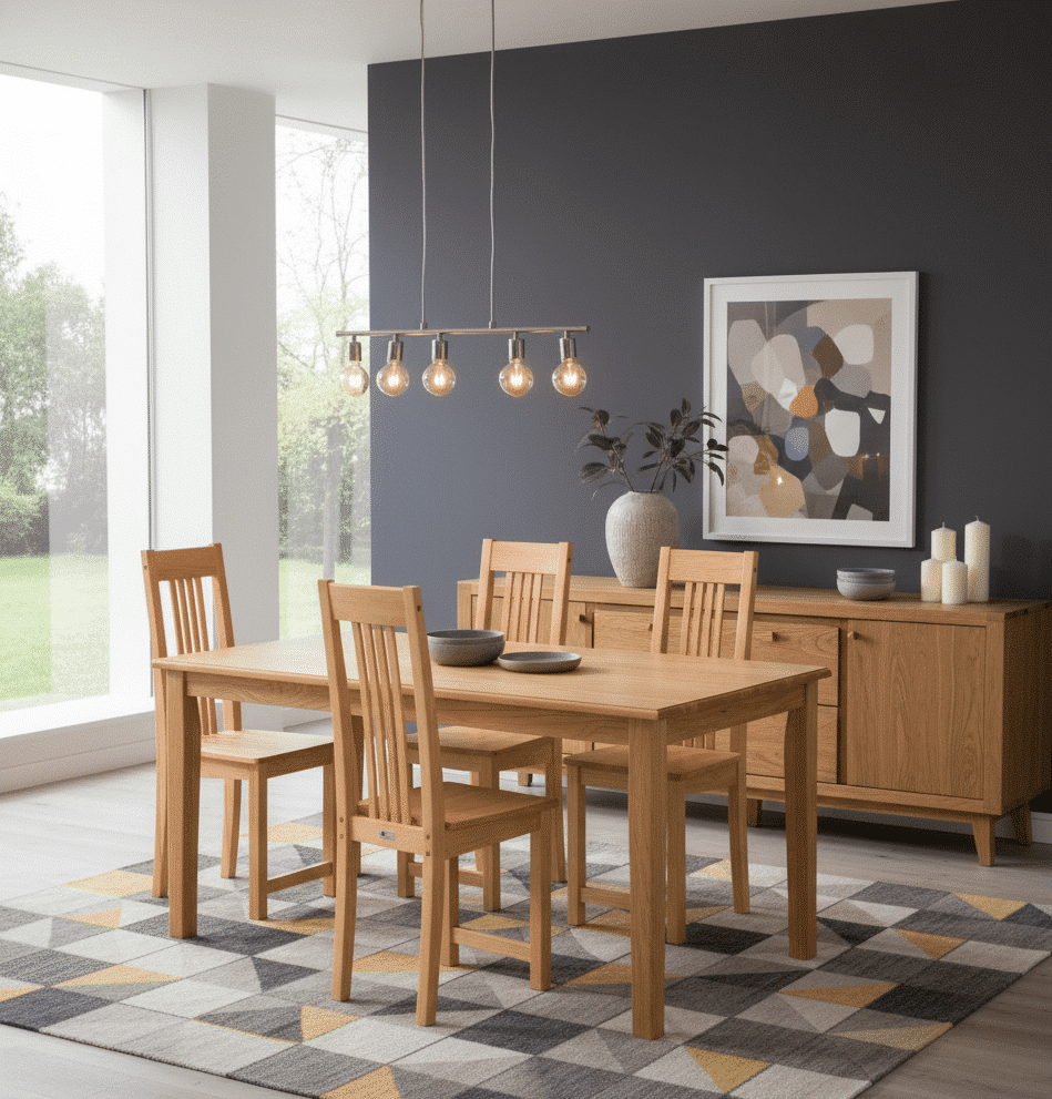 Grange Dining table and 4 Manor Dining chairs