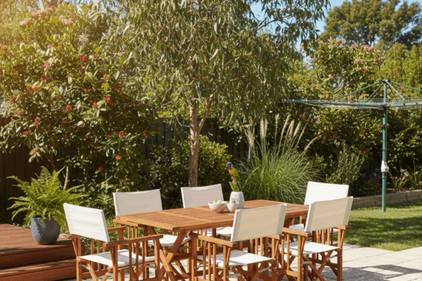 The Outback Retreat 7-Piece Acacia Wood Outdoor Dining Set