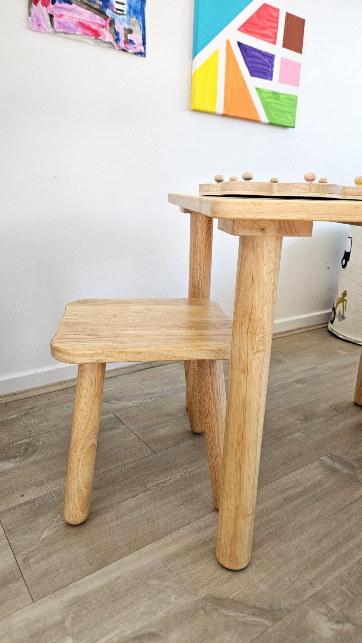 Classic Square Table and 2 Stools - Image 4