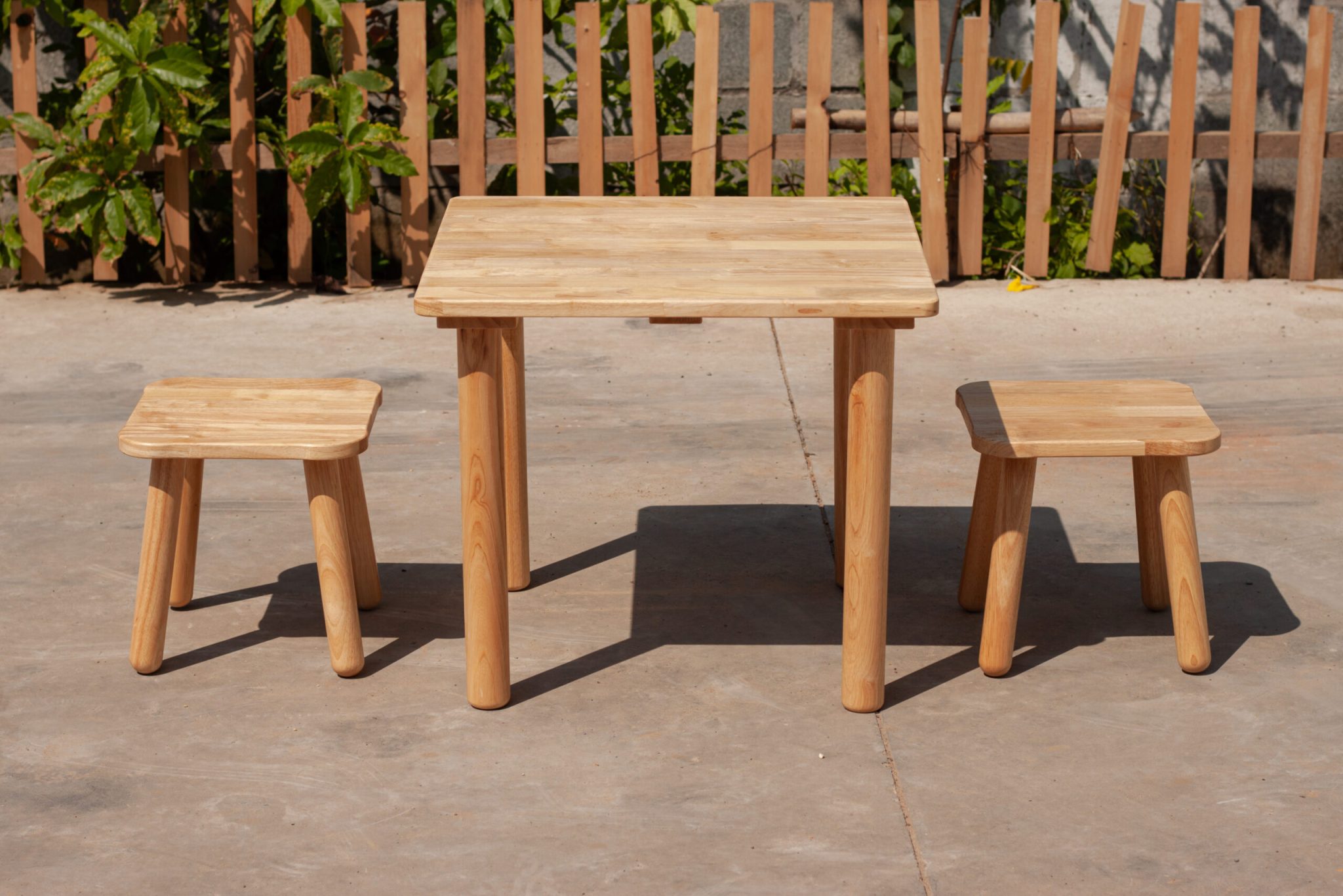 Classic Square Table and 2 Stools - Image 6