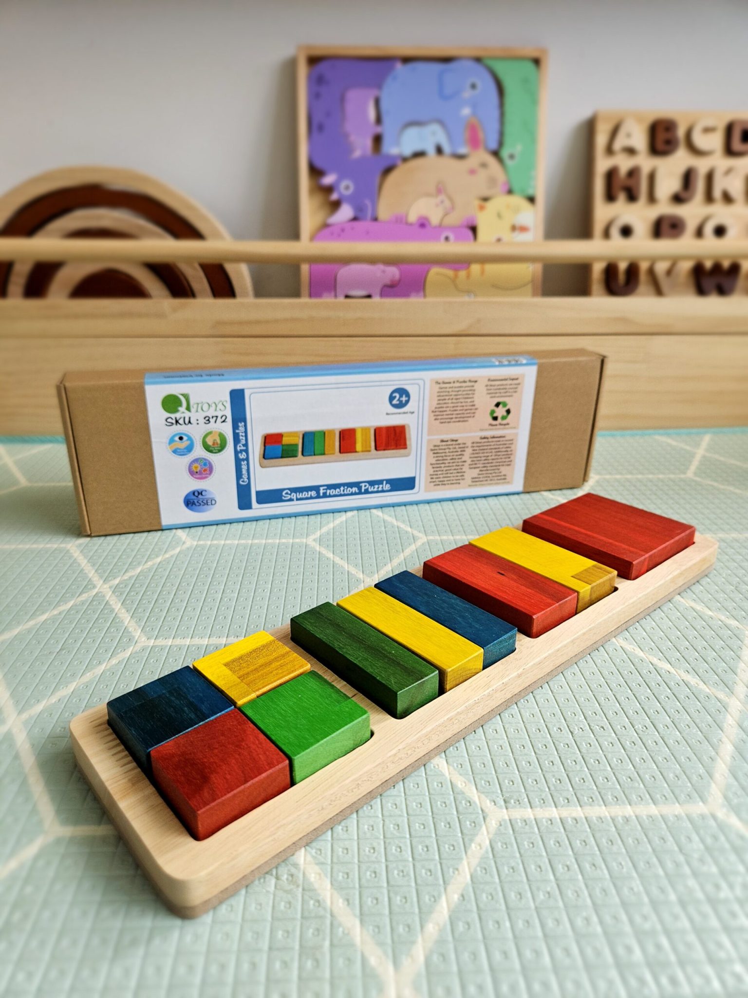 Ghép Hình 4 Khối Vuông Phân Số